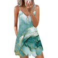 thumbnail image 2 of Vestido estampado con cremallera y cuello en V sin mangas con tirantes a la moda para mujer Pompotops ghjkhdj7280, 2 of 4