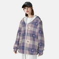 thumbnail image 5 of Easygdp Heart Check Plaid Lightweight Long Sleeve Sun Shirt Sports long-Sleeved Sun Protective Clothing, Quick Drying Breathable - Medium, 5 of 9