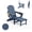 Adjustable Backrest-Navy Blue, variant on SOBREMESA Folding Adirondack Chair with Retractable Ottoman, HDPE All-Weather Fire Pit Chair, 2 Cup Holders for Deck, Patio, Garden, Backyard or Lawn (Gray)