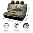 thumbnail image 2 of Lighthouse Sunrise Coast Scenery Pale Blue Tan Car Accessories Bench Seat Covers for Cars Print Car Seat Protector Cover for Rear Universal Fit, 2 of 6