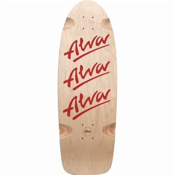 Alva Skateboards 1980 Tri-Logo Pig Natural / Red Old School Skateboard Deck - 10" x 30" (Deck Only)