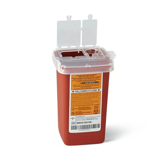 Phlebotomy Sharps Containers,Red,1.000 QT