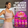 thumbnail image 6 of Vitamin Energy B12 Extra Strength Shot, Pink Berry, 24 Pack – 260mg Natural Caffeine, 11,000% DV B12 & B6, Zero Sugar, 1.93 fl oz, 6 of 9