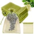 thumbnail image 2 of 100 Pcs Sacs de Protection pour Fruits en Organza à Mailles Fines avec Cordon de Serrage, Sacs de Jardin en Filet Respirants et Réutilisables, 2 of 11