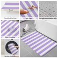thumbnail image 6 of Purple Striped Bath Mat 3 Piece Bathroom Rug Set, Modern Farmhouse Purple White Stripes Non Slip Bath Rug Contour Mat and Toilet Lid Cover, Absorbent Shower Mats Soft Bath Rugs and Mats Sets, 6 of 8