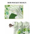thumbnail image 6 of St. Patrick's Day Bathroom Window Curtain, Lucky Shamrock Wreath Lips Green Stripes Light Filtering Coffee Kitchen Curtains, Bedroom Living Room Curtains 2 Panel 84"x45", 6 of 6
