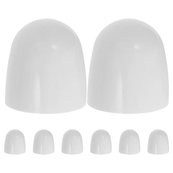FESTFENDS Toilet Bolt Cover Decoration White 8Pcs 1.2In Round Abs Bathroom