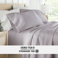 thumbnail image 4 of Noble Linens 300 Thread Count 4 Piece Cotton Sheet Set in Mauve, Queen, 4 of 7