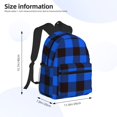 thumbnail image 4 of Wukai Buffalo Plaid Blue Black Versatile Backpack:Spacious,Organized,Comfortable,Ideal for Travel and Everyday Use with Multiple Pockets and Padded Straps, 4 of 8