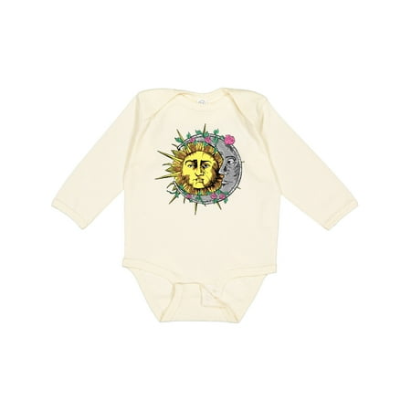 

Inktastic 1st Day of Spring Sun and Moon Equinox with Pink Flowers Gift Baby Boy or Baby Girl Long Sleeve Bodysuit