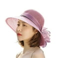 thumbnail image 4 of BAODANN Women Hat Bridal Wedding Tea Party Wide Brim Summer Sun Cap Men's Cap Turkey Hat Hat Ladies Summer Men's Hat Modern Straw Hat Round, 4 of 5