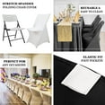 thumbnail image 3 of Efavormart White Stretch Spandex Lifetime Folding Chair Cover, Premium Fitted Chair Cover With Foot Pockets, 3 of 11