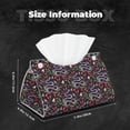 thumbnail image 6 of Lsque Snakes And Snake Fruit Printed Long Tissue Box Cover Holder, Facial Paper Organizer Dispenser,Triangle with Bottom Belt, PVC Leather Decorative Organizer, 6 of 9