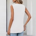 thumbnail image 6 of Chbgutlmr Womens Tank Tops Sleeveless V Neck Ruched Front T-Shirts Casual Loose Summer Comfy Plain Tee Tops, 6 of 6