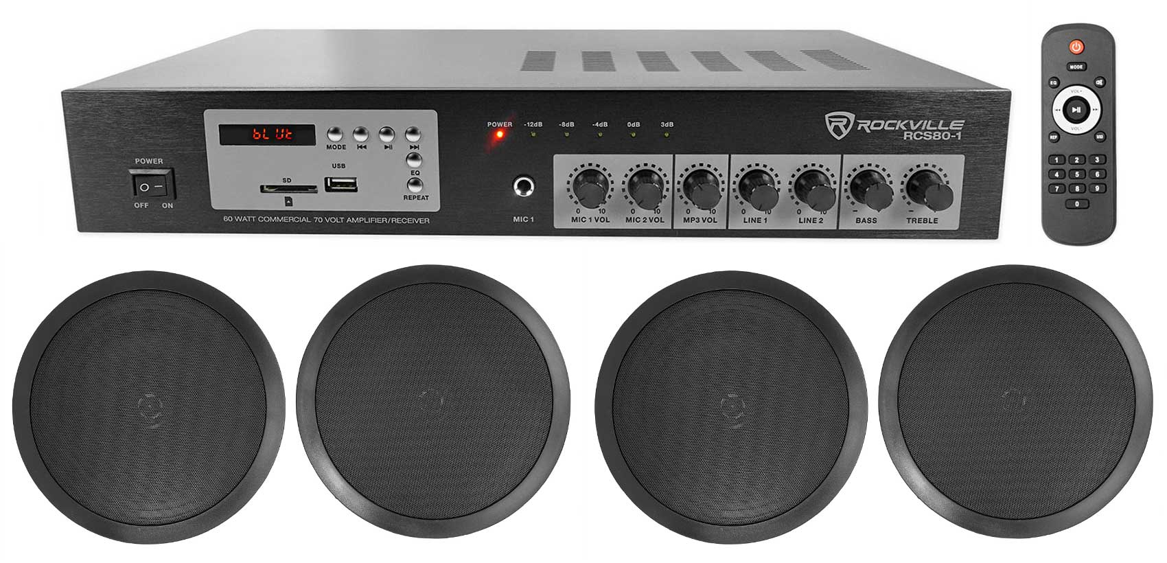 ceiling speakers and amplifier