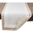 thumbnail image 4 of SARO 1982.I1872B 18 x 72 in. Rectangular Double Layer Table Runner with Thick Border Design - Ivory, 4 of 4
