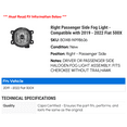 thumbnail image 2 of Right Passenger Side Fog Light - Compatible with 2019 - 2022 Fiat 500X 2020 2021, 2 of 2