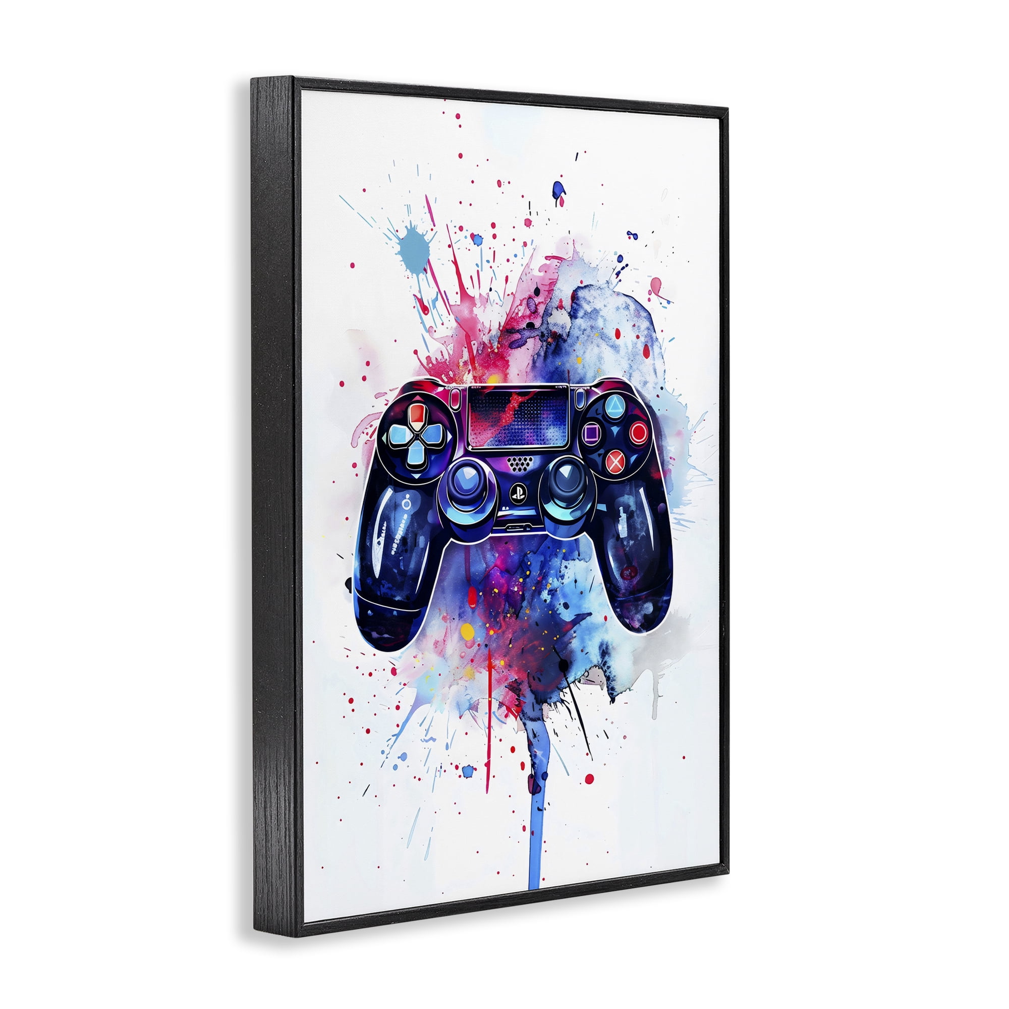 Stupell Industries Burst of Color Controller Black Framed Giclee Art, design by Creative Studio