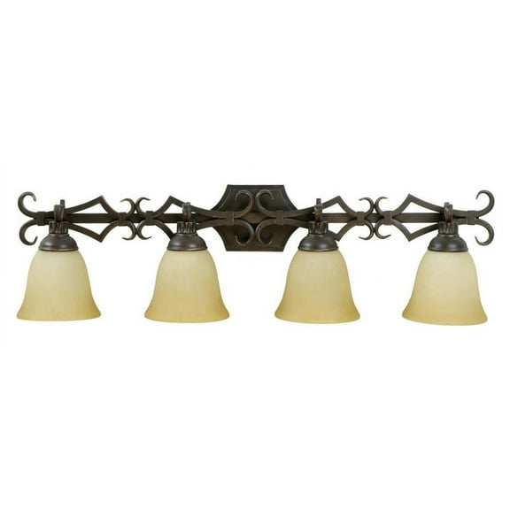 Florence Four Light Bath Vanity in Aged Bronze