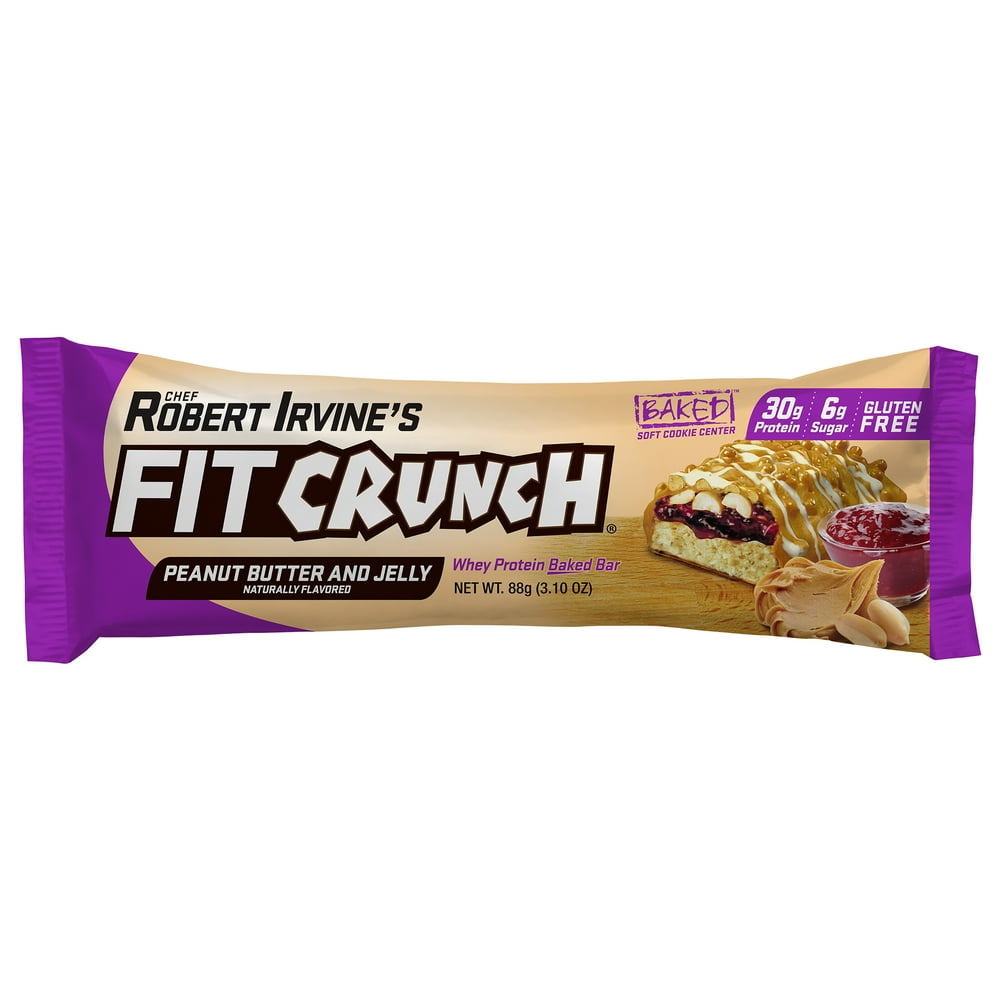 Chef Robert Irvine's FITCRUNCH Peanut Butter and Jelly, High Protein