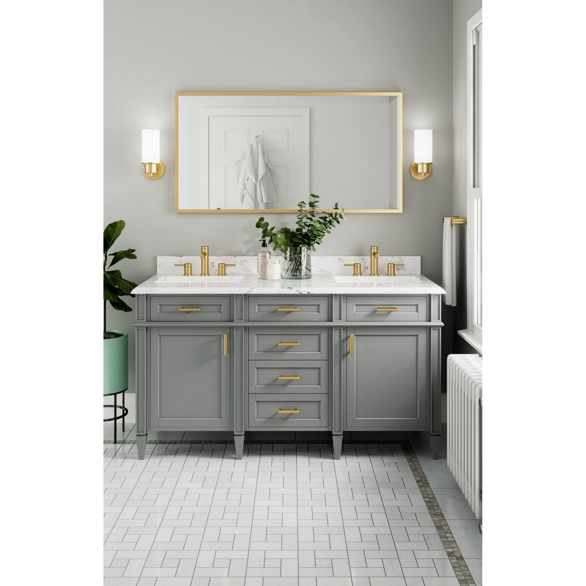 Moen YB0486BN Align 9 Inch Modern Hand Towel Bar Brushed Nickel Walmart