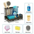 thumbnail image 2 of Kitchen Sink Caddy Organizer Sponge Holder for Kitchen Sink Organizer with Removable Drain Tray - black, 2 of 5