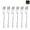 6pcs-fork, variant on 6 Silver stainless steel cutlery 1010 round handle knife, fork and spoon cutlery set suitable for family dinner hotel
