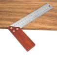 thumbnail image 4 of Regla de Ángulo Recto Ticfox 250 mm Acero Inoxidable Caoba, 4 of 7