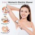 thumbnail image 2 of Maquinilla de afeitar eléctrica para mujer, sin dolor 2 en 1, afeitadora para mujer y recortadora de pelo para cara, ceja, bigote, barba, brazo, pierna, axila, Bikini, Cor Adepaton CZMR-HY192, 2 of 7