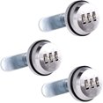 thumbnail image 1 of Combination Cam - 2 cm/0.79 Inch Bolt Zinc Alloy Password Security Locks Bright Chrome Code for Case Cabinet (3 Products), 1 of 5