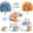 Multi White, variant on Erosebridal Pumpkin Wreath 7-Piece Twin Bedding,Fall Harvest Bedding Comforter Set,Khaki,Reversible