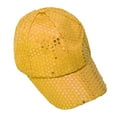 thumbnail image 2 of Clearance! Audhol Women's Hats New Fashion Unisex Pure Color Sequined Hats Baseball Caps Baseball Caps Men Yellow One Size, 2 of 3