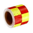 thumbnail image 3 of Reflective Tape, Waterproof Adhesive High Visibility Caution Warning Safety Tape Reflector for Trucks  Cars Fluorescent Yellow/Red, 3 of 6