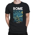 thumbnail image 2 of Rome Starry Night Graphic Men's Black T-Shirt, 2 of 3