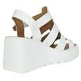 thumbnail image 3 of Soda Women Wedge Sandals Open Toe Ankle Multi Strap Cage Style Platform KARBIE-S White Patent 11, 3 of 4