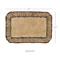 thumbnail image 2 of VHC Brands Millsboro Country 20"x30" Bathmat Tan Ruched Ruffle Cotton Solid Color Rectangle Bath Decor, 2 of 7