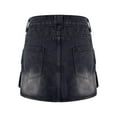 thumbnail image 5 of THDHVS Denim Skirt,Jean Skirts for Women Denim,Jean Skirts for Women Button Down Hem Casual Summer Stretchy Knee Length Denim Skirt with Pockets Black L, 5 of 6
