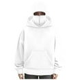 thumbnail image 4 of Aoiroe Men’s Long Sleeve Fishing Shirt with Face Gaiter Hoodie,Men’s Long Sleeve Fishing Shirt with Face Gaiter Hoodie,Casual Pullover Fall Winter,Cowl Neck Sweatshirts White M, 4 of 4