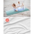 thumbnail image 4 of Turquoise Ombre Yoga Towel for Hot Yoga Non Slip, Teal White Gradient Modern Abstract Art Yoga Mat Towel Absorbent Yoga Sweat Towels Microfiber Hot Yoga Blanket for Bikram Pilates 26"x70", 4 of 7