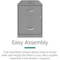 thumbnail image 2 of Pemberly Row 18"D 2 Drawer Vertical Metal Filing Cabinet - Arctic Silver, 2 of 15