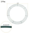 thumbnail image 2 of Unique Bargains 14' Metal Wire Wreath Frame Christmas Holiday Form Hanger, Green 2 Pack, 2 of 5