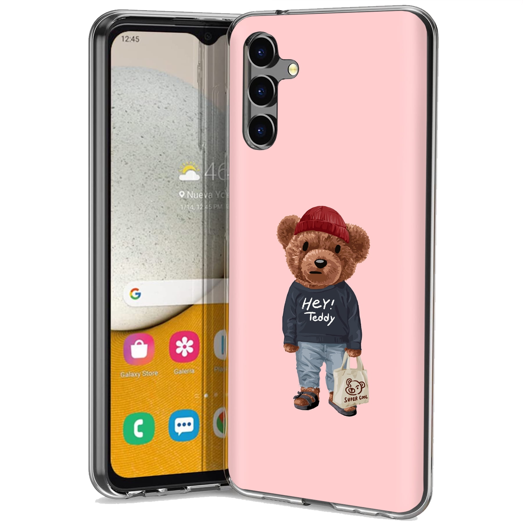 Cute Brown Grey Bear Samsung Phone Case for Samsung Galaxy Z Fold