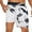 White-Black Grass, variant on Mowujeit Swim Trunks 5" Stretch Beach Shorts Quick Dry Mens Board Short, Size M