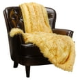 thumbnail image 1 of Chanasya Shaggy Longfur Faux Fur Throw Blanket - Snuggly Fuzzy Lightweight Plush Sherpa Fleece Microfiber Blanket - For Couch Bed Chair Photo Props (60x70 Inches) Yellow, 1 of 5
