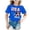 Blue, variant on Girls USA Soccer Letter Graphic Printed T-Shirt Short Sleeve Crew Neck Football Jersey Casual Summer Active Sports Tops
