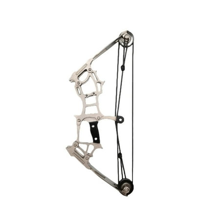 WUTYU Small Bow for Recreation and Training Clearance Pocket-Sized Metal Archery Set for Target Practice Powerful 5.9-Inch Hunting Bow with 12 Arrows for Recreation and Shooting Games