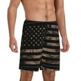 thumbnail image 2 of Wukai American Flag with Desert Camouflage Men’s Short Pajama Pants With Pockets Soft Sleep Pj Shorts for Men-4X-Large, 2 of 6