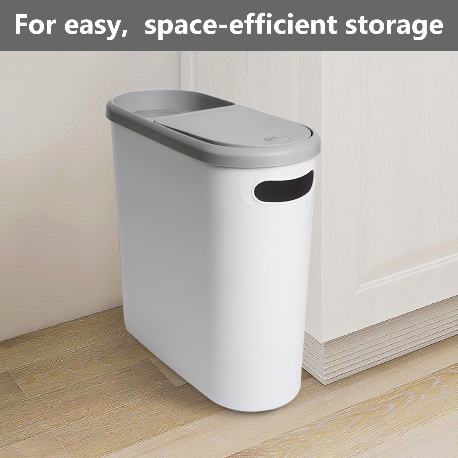Koomade 2 Packs Bathroom Trash Can, 2.6 Gallon 10 Liters Small Plastic Garbage Bucket Bin With Lid