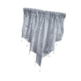 thumbnail image 2 of deevoka Beaded Window Valance Decor Swag Curtain Valance for Country Basement Window Gray, 2 of 9