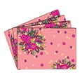 thumbnail image 1 of eloria Floral Design Heat Resistant Placemats Dining Table Mats Cotton Canvas, Set of 4, 1 of 3